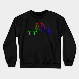 Rainbow Horse Heartbeat Crewneck Sweatshirt